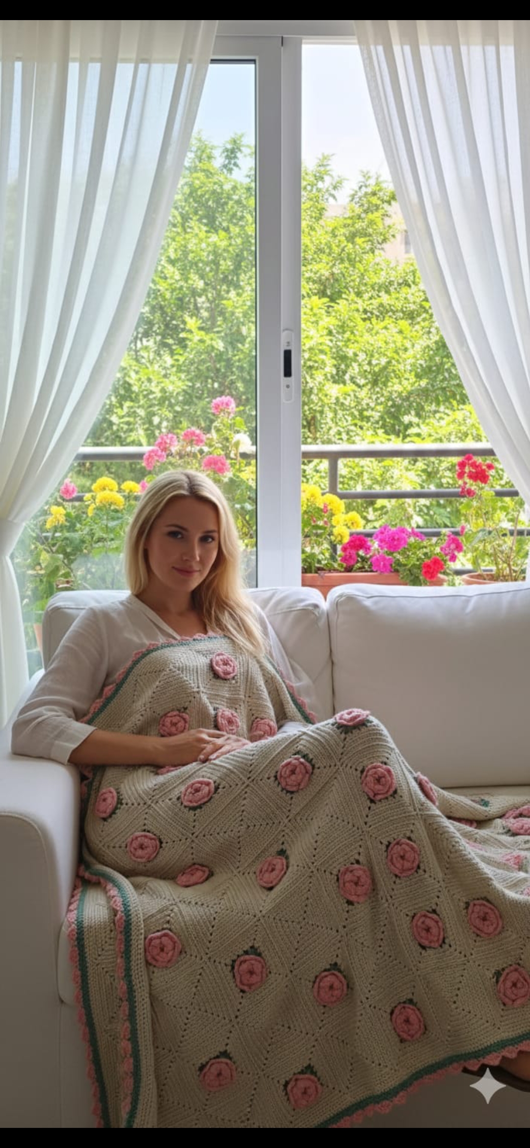 مفرش هاند ميد كورشيه